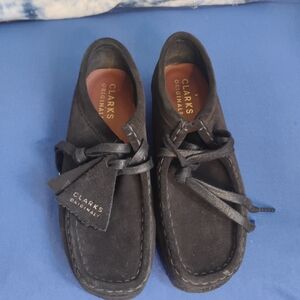Clarks Men's Black Suede Shoes